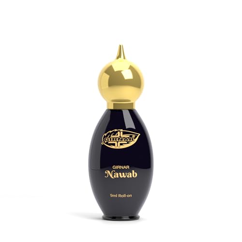 Image of Girnar Nawab Attar 9ml | Non-Alcoholic Premium Concentrated Perfume | Fresh, Mossy, Warm Spicy, Musky, Oud & Vanilla Scent