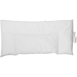 Almohada Plana Vizaro - Almohada de Bebé (30x60cm) - Plana - Firmeza Blanda - 300g - Transpirable - Lavable - 100% Algodón - Hecho UE, OekoTex
