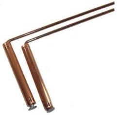Mini (Small) Copper Dowsing Rods With Copper Handles - Pair