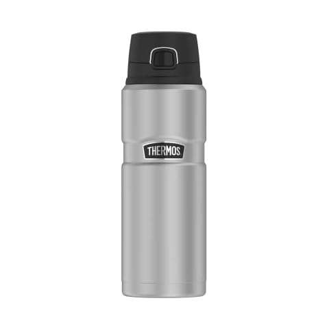 THERMOS Edelstahl-Thermosflasche 700ml Stainless King mattiert, Isolierflasche hält 15 Stunden heiß, 24 Stunden kalt, Trinkflasche absolut dicht Cover