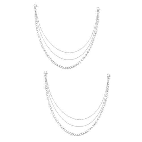 OATIPHO 4pcs Punk Style Metal Pant Chains for Men and Women Fashionable Decorative Chains for Jeans and Casual Wear Unisex Accessory for Daily Outfits