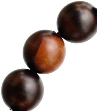 Sine Cera Jujube Wood 13mm Adjustable Rosary Bracelet, Large, Brown - Image 5