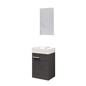Baikal Mini, Holz Glas Melamin 16 Keramik, Aschgrau, UNA Puerta TF