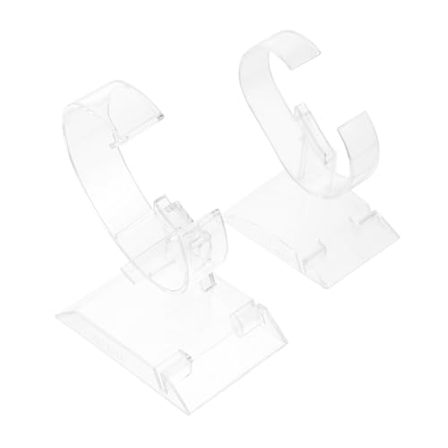Hemobllo 2 piezas Base para Exhibición de Reloj y Joyas de Acrílico Transparente Resistente Soporte Estable para Pulseras y Organizador de Exhibición para Hogar y Tienda