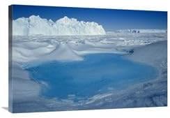 24 x 36 in. Blue Pool on Iceberg, Dumont DUrville, Terre Adelie Land, East Antarctica Art Print - Colin Monteath