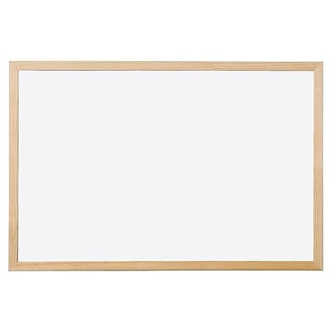 Q-Connect KF03571 Tableau d'affichage blanc Encadrement bois 60 cm x 90 cm Cover