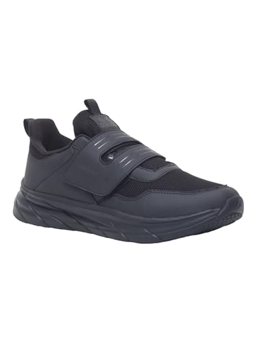 Image of Impakto Stude Sole School Shoes for Boys | Lightweight & Slip-on with Velcro Closure for Quick Wear| Dust Proof Upper | Memory Foam Insole & Heel Pad | Anti Skid Outsole | Washable & Breathable