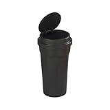 Cubo de basura para coche, cubo de basura a prueba de derrames, con tapa, mini contenedor de basura impermeable | Residuos interiores de vehículos para camiones Van Backseat Office Home Desk Compact