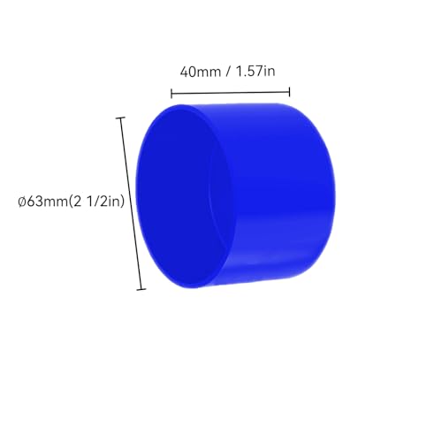 Image of 4Pcs Rubber End Caps ID 63mm (2-1 /2 inch) Blue Flexible Protective Caps Soft Elastic Dustproof Cover for Rod Tube Screw Bolt