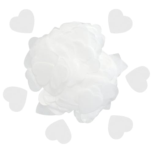 CWPFVQA Confettis Coeur Blanc 80G, Confettis De Décoration De Table, Adaptés Aux Mariages, Enterrements De Vie De Jeune Fille, Décorations Et Célébrations
