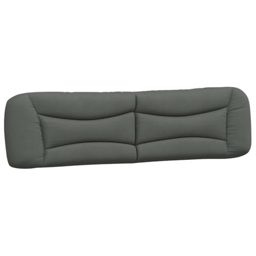 VidaXL Cabecero de Cama Acolchado Tela Gris