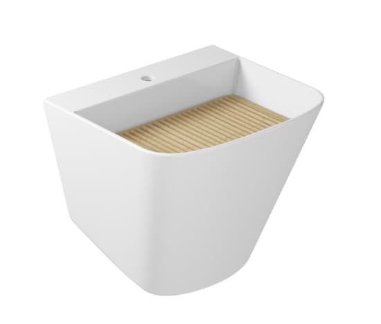 GALASSIA Lavabo/lavatoio cm.55 x 45 Meg11 Pro (asse in legno inclusa)