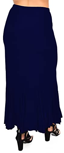 Dare2BStylish Women Boho Godet Splash Bottom A Line Maxi Skirt | Reg & Plus Sizes4