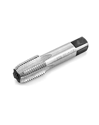 QWORK 1/4 - 18 NPT Pipe Tap Carbon Steel for Clean and Re-thread Damaged or Jam Pipe Threads