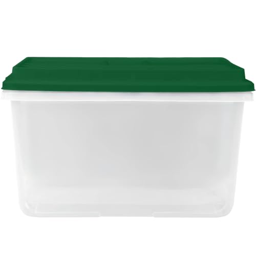 Image of 72Qt Clear Stackable Storage Bins with Lids, 6-Pack for Garage