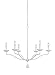 Feiss F3130/6PSW Annie Candle Chandelier Lighting, 6-Light 360 Watts (33"W x 30"H), White