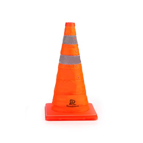Image of RoadHero 18 Inch 1 Pack Collapsible Traffic Safety Cones,Orange