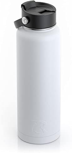 RTIC 40 oz Vacuum Insulated Bottle, Metal Stainless Steel Double Wall Insulation, BPA Free Reusable, Leak-Proof Thermos Flask for Water, Hot and Cold Drinks, Travel, Sports, Camping, Chalk