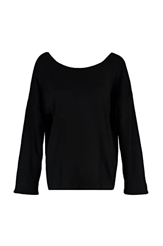 ترنديول سويتر تريكو اسود مع تفاصيل شريط متقاطع على الظهر Tbbaw23An00021، اسود، مقاس XL