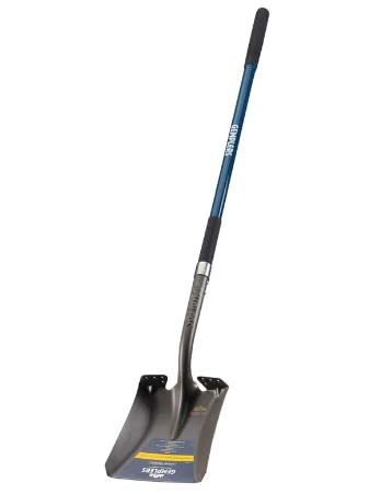 Gemplers Square Point Shovel with Extended Socket (Fiberglass Handle, Measures 58