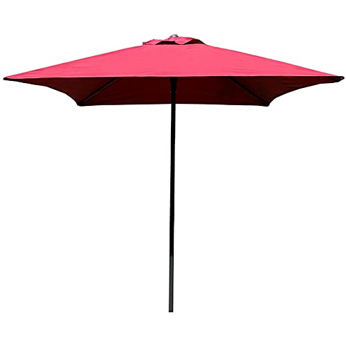 Parasol carré de 1,5 m pour jardin, piscine, barbecue, terrasse, extérieur, bar, restaurant, cadre en métal durable, protection UV, résistant au vent, solution d'ombrage élégante.