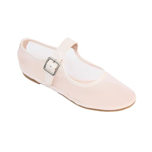 Makers Shoes - LEVI 2 - Women's Mary Jane Flats, Mesh Design with Buckle Strap