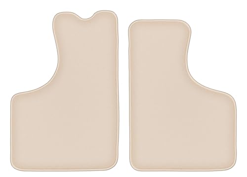 Tapis de voiture avant en velours beige pour Skoda 100S et 100L berline 1969-1977
