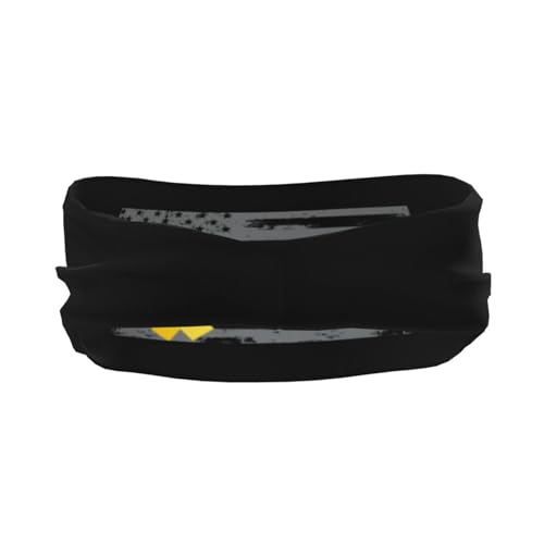 Childhood Cancer Warrior Awareness Ribbon Us Flag Adjustable Sports Headband Moisture-Wicking Sweatband for Running & Workout3