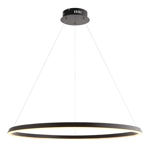 Image of Integrated Led Pendant Light Matt Black, White Silicone