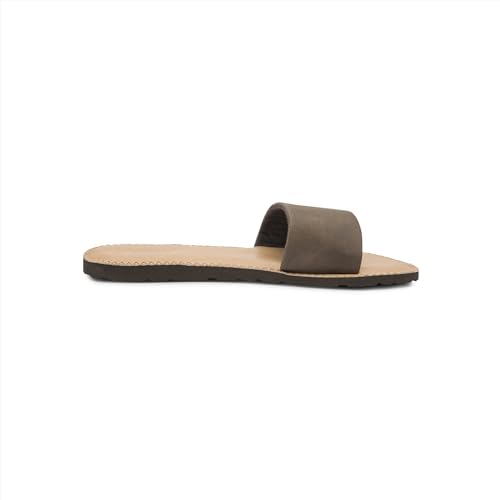 Image of Volcom Women's Simple Slide Sandals - Cushioned Synthetic Leather Strap Slides With Padded Footbed