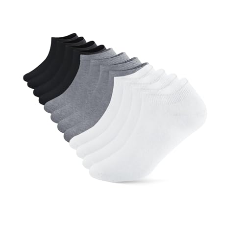 WENRENMK 6 Pares Calcetines Tobilleros Unisex, Tallas 37-42,