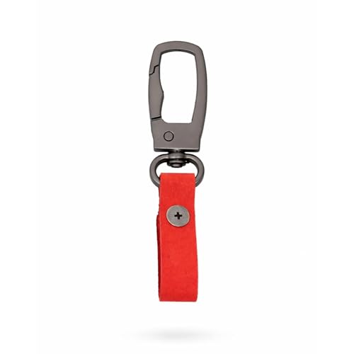 Image of THE MEN THING - Stylish Multicolor Stainless Steel Keychain for Men & Boys (FORGECLIP RED)