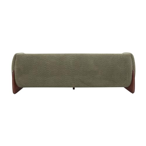 Image of LEGACY OF COMFORT Amala 80 inch Upholstered 3 Seater Sofa Three Seater Sofa with Wooden Legs for Living Room Hotels & Offices (Olive Green)
