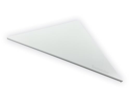 Triangular Marble Shower Seat (Super White Engineered Marble, 16