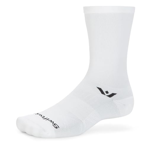 Image of Swiftwick- ASPIRE Crew Cycling Socks, Firm Compression Fit, Moisture Wicking