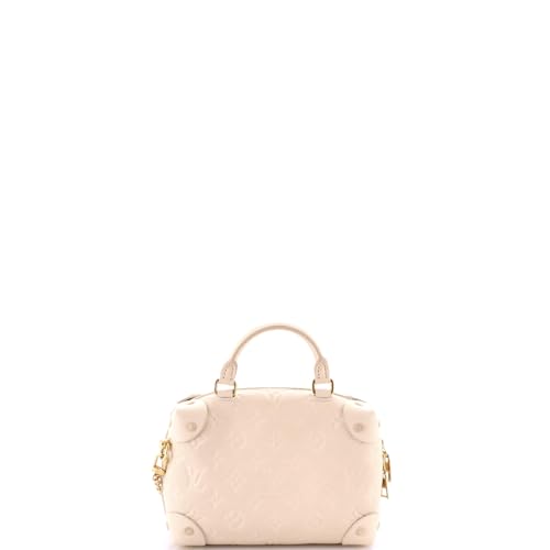 Pre-Loved Petite Malle Souple Handbag Monogram Empreinte Leather, Neutral3