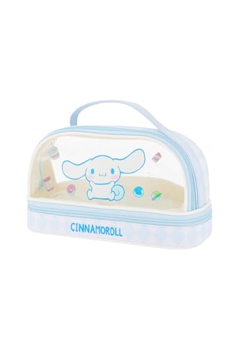 Image of Jade Dog Cartoon Storage Pen Bag - Large Capacity Transparent Double Layer Portable Stationery Case - Blue Pencil Case for Girls & Boys Multifunctional Soft Pouch for School Kids