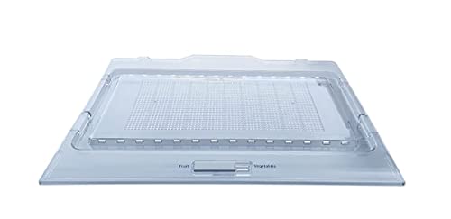 Image of SMIPLEBOL - The Best Is Here LG Double Door Fridge Compatible Vegetable Box Cover /Crisper Glass Lid (Part NO:MCK679856, Clear)