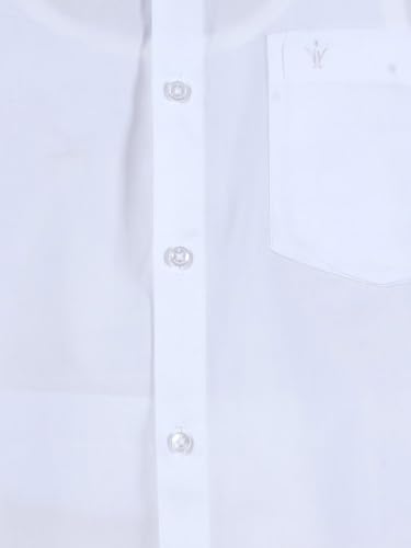 RAMRAJ COTTON Men’s Prestigious Half Sleeve Shirt with Border Dhoti Set