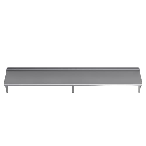 Image of AmGood 16 in. x 72 in. Stainless Steel Wall Shelf | NSF | Metal Shelving | Garage, Laundry, Storage, Utility Room | Restaurant, Commercial Kitchen