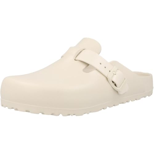Birkenstock Women's Boston EVA Clogs, Eggshell, Off White, 10-10.5 Narrow US