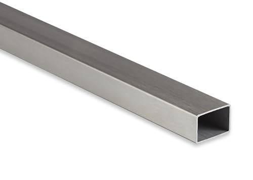Tubo rectangular de acero inoxidable 100 x 50 x 2 mm x 1000 mm +-5 mm