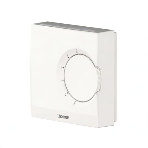 Theben 7010003 Ramses 701 S - Raumthermostat elektronisch Wandmontage/Aufputz Raumtemperaturregelung Montage ohne Schrauben (Snap-Funktion) Solltemperatur-Begrenzung