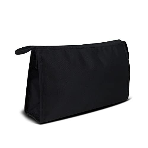 Grande Trousse De Toilette Textile Imperméable | Pochette Cosmétique De Voyage (Noir)