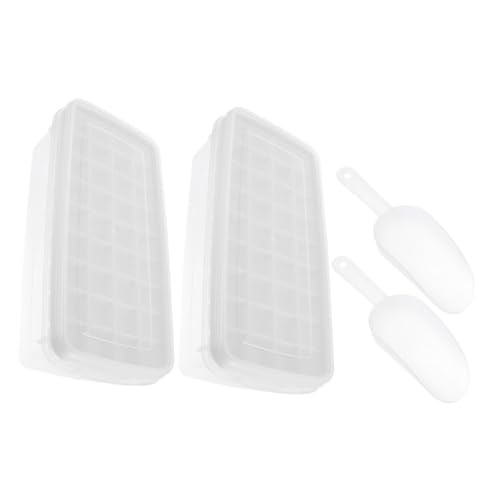 BESPORTBLE 2 sets molde de silicona para cubos de hielo con tapa miniatura 1