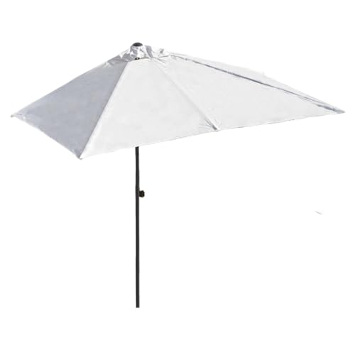 Parasol de medio patio rectangular 250x130cm para jardín sin base