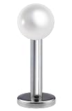 [From da Phactory] フロム ダ ファクトリー サージカルステンレスシリーズ パールラブレット (18G, シャフト6mm, パール4mm)