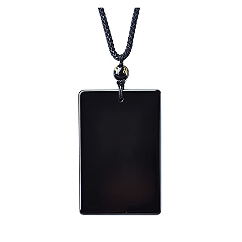 Bijoux en cristal énergétique d'obsidienne noire, pendentif artisanal en pierre naturelle