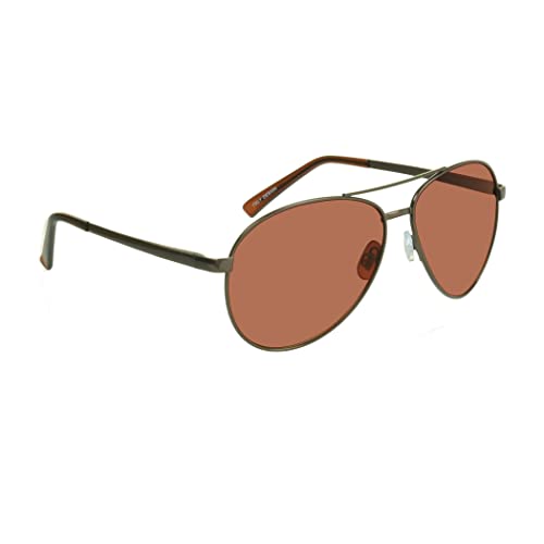 Image of proSPORT Blue Light Blocking Sunglasses - HD Copper Amber Metal Aviator Reduce Eye Strain Better Sleep