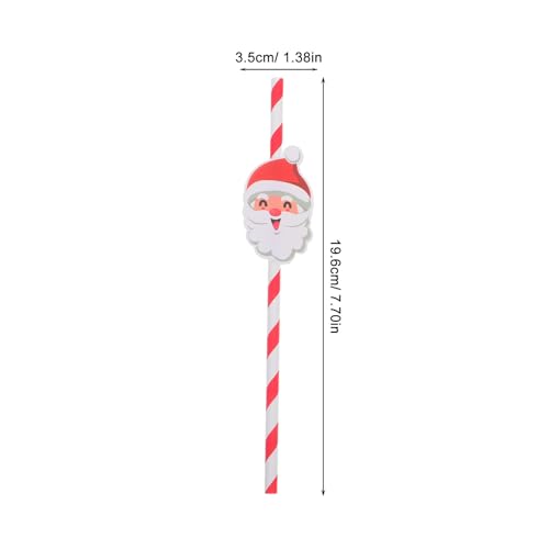 Pitillos de papel navideños multicolor de 48 piezas miniatura 5